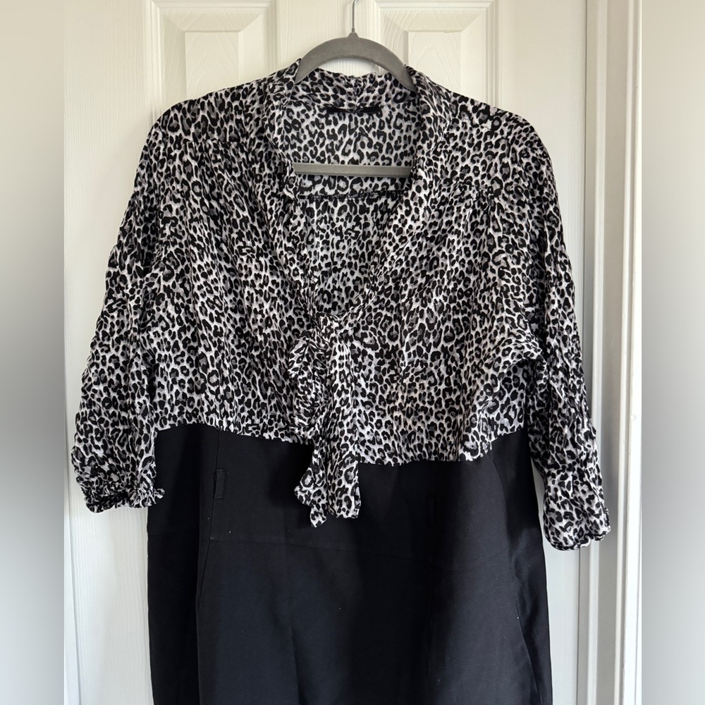 Plus size Birmingham Office leopard print Dress